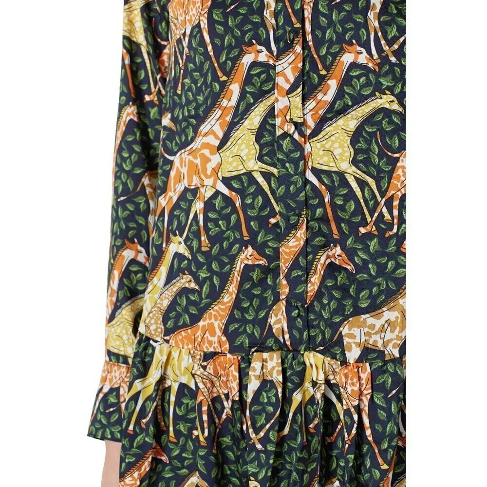 💕J.CREW💕 Shirtdress ~ Giraffes Print XXS NWOT